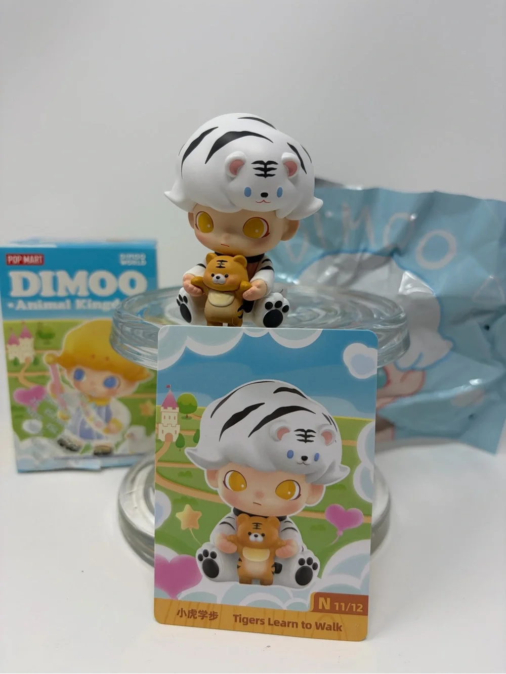 Cute Tiger-Themed Vinyl Figure with Mini Bear